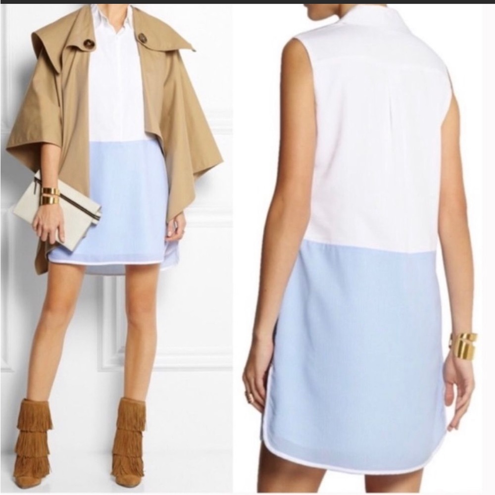 Altuzarra White & Blue Striped Dress